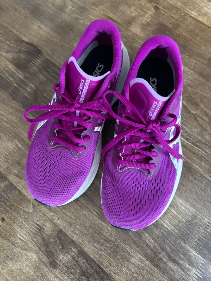 asics マジックスピード　4 24㎝　ランニングシューズ パープル