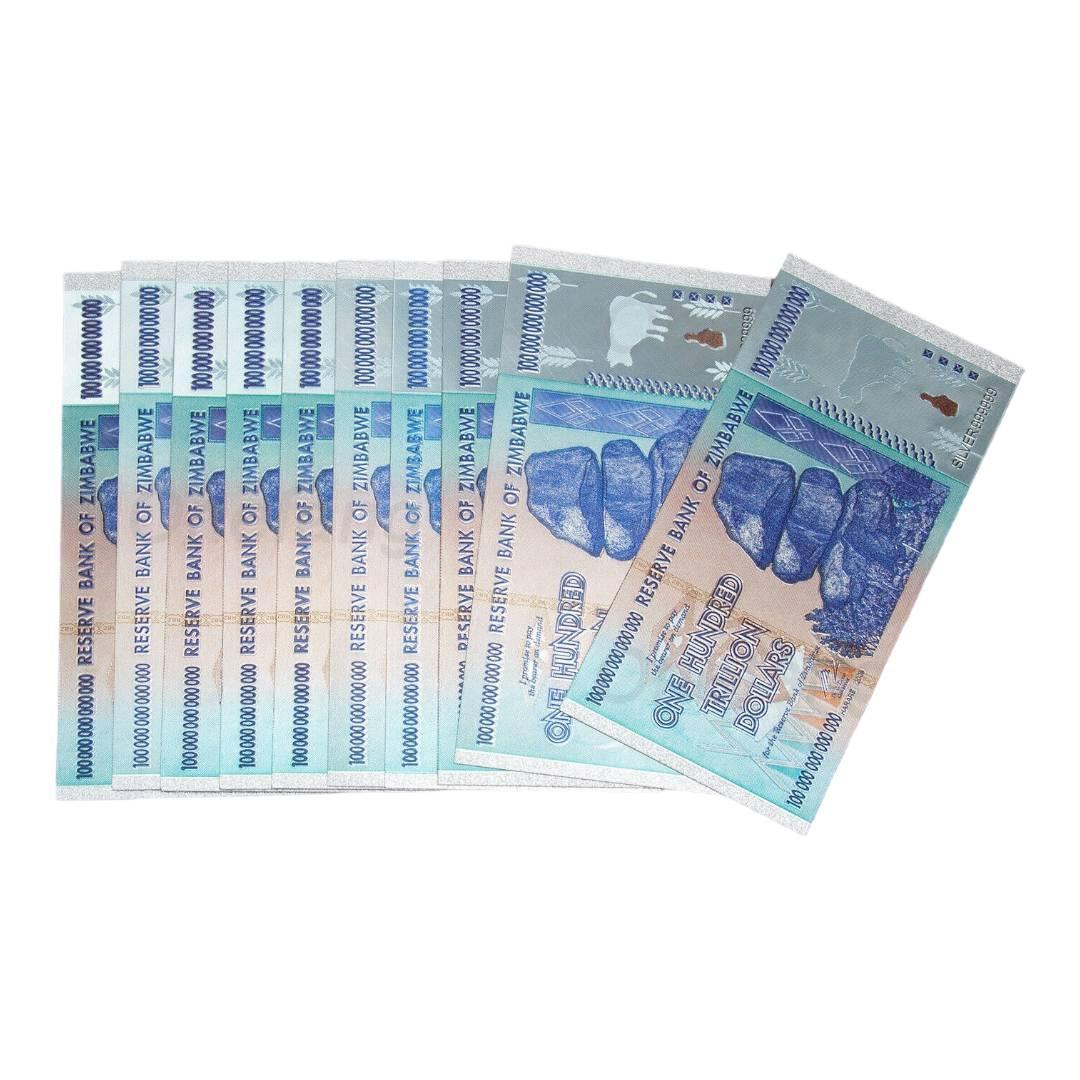 【鑑定書付き・ジンバブエ100】貴重なジンバブエ100ドル紙幣　新品未使用　1枚