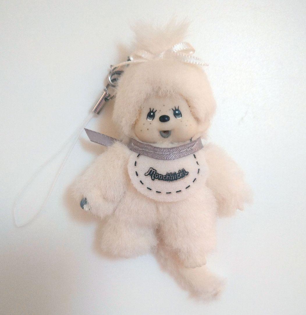 モノトーン モンチッチ 白 女の子 根付マスコット ストラップ MCC