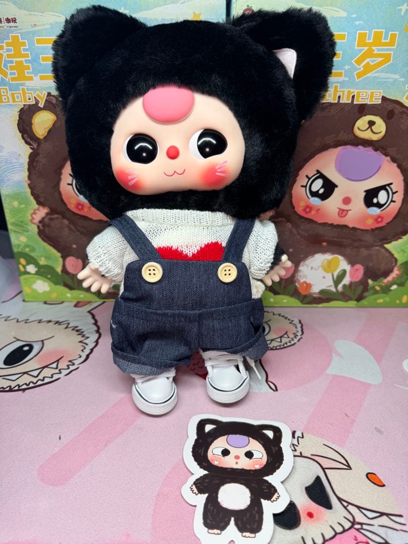 115. babythree big400%体　限定　海外ドール　黒猫　新品