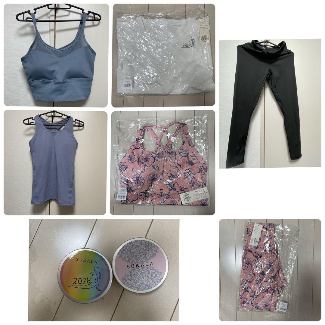 ヨガウェア Sサイズ3点セット(ウェア上下・Tシャツ)