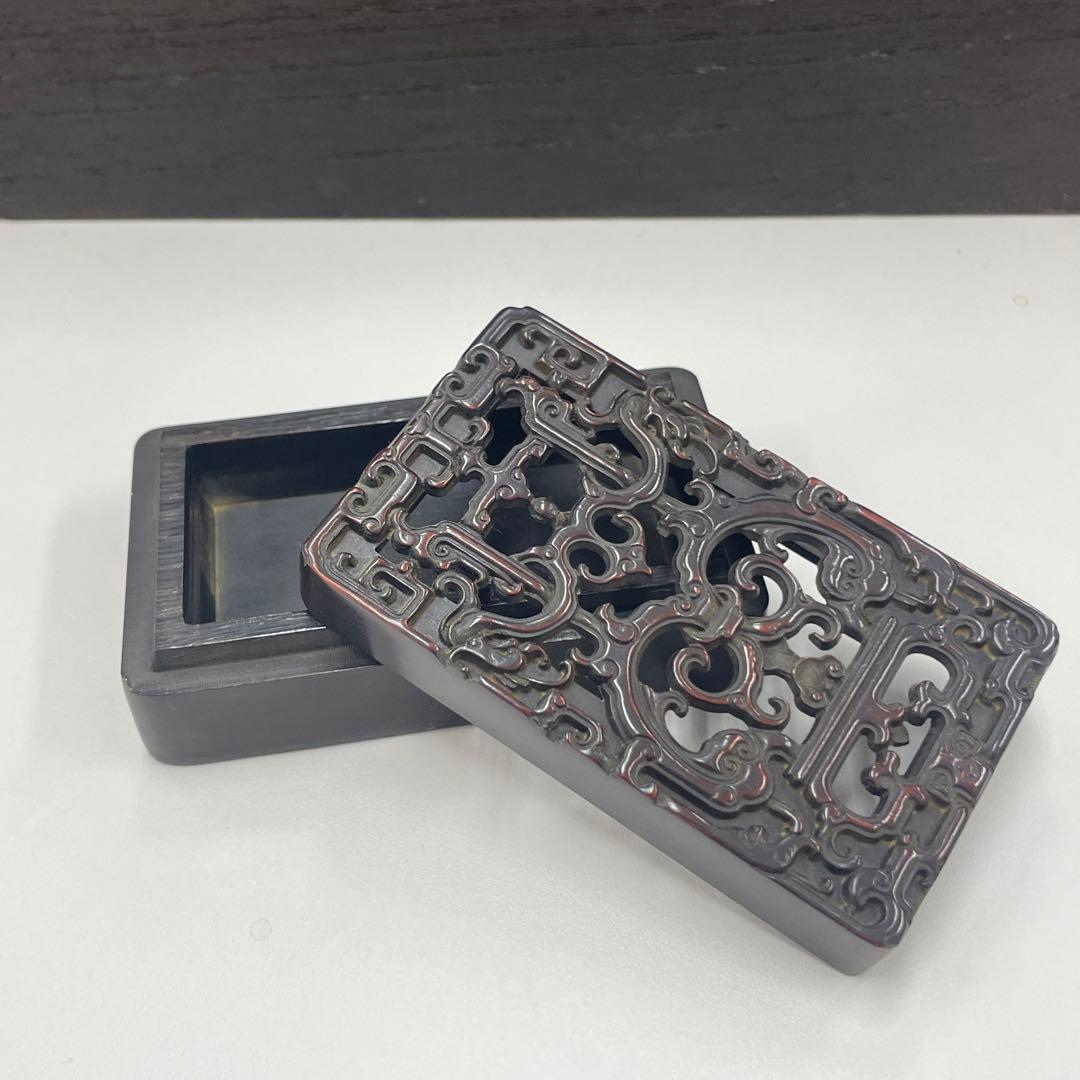 極細工 古美術 書道具 中国 時代物 小物入 香炉