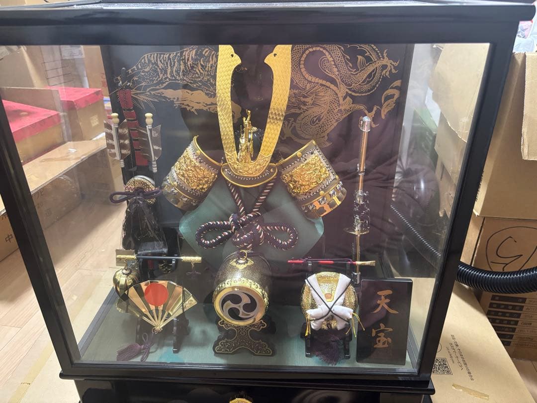 日本の武士の鎧ミニチュアディスプレイ