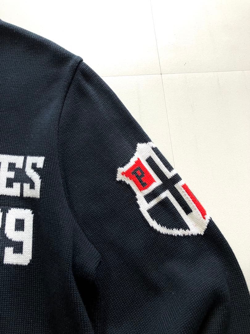 【美品】PEARLY GATES コットンクルーネックニット ブラック 5