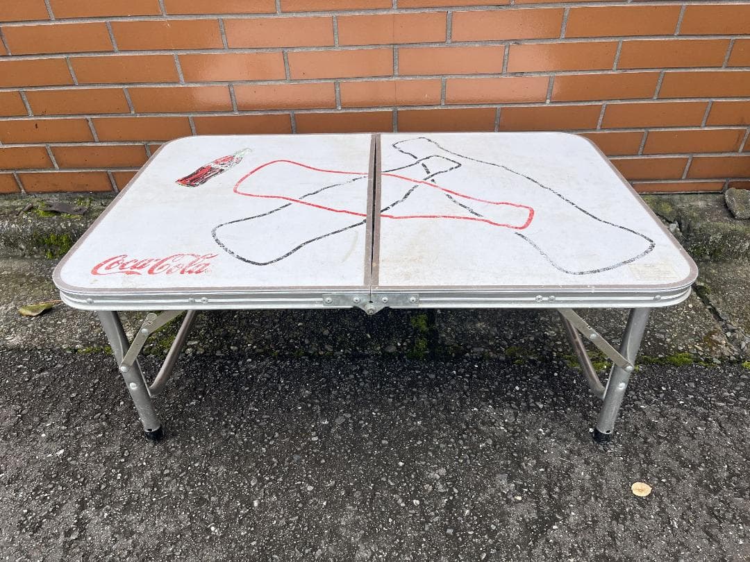 希少！ 【コカ・コーラ】 アウトドア？折畳式テーブル 高さ約３２㎝