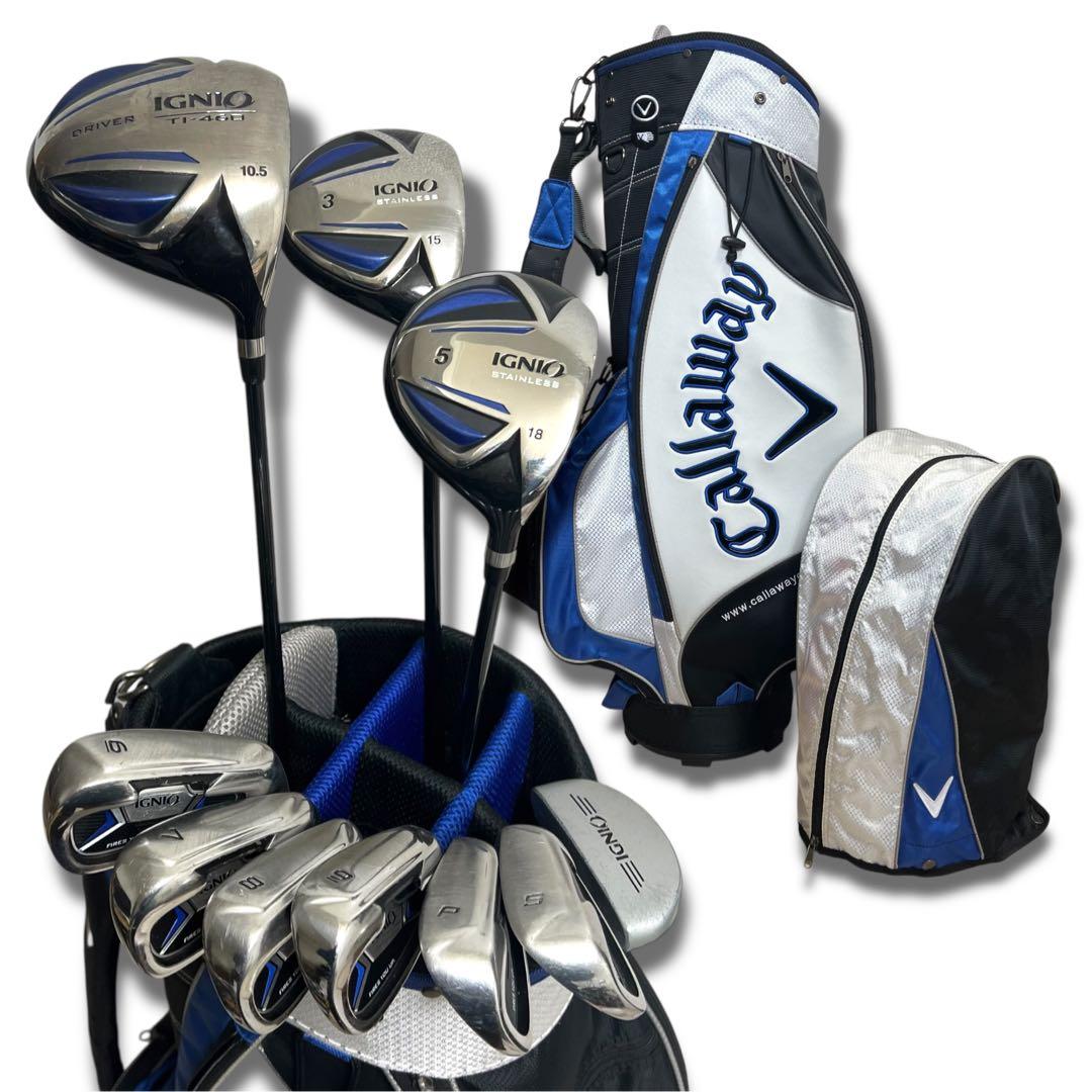 初心者向け イグニオ メンズ ゴルフクラブ 10本セット R キャディバッグ付