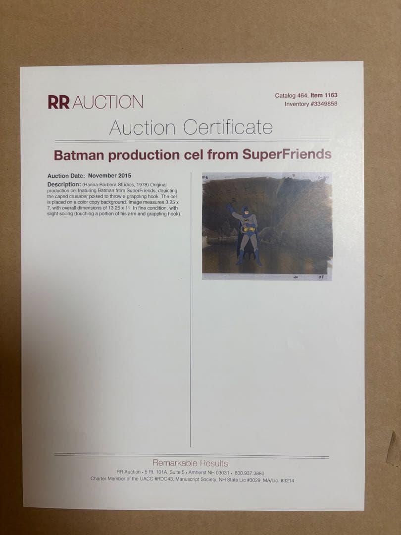 バットマン プロダクションセル スーパーフレンズ