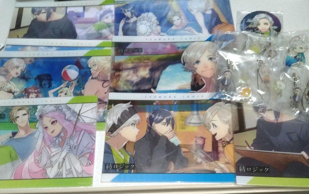 三*月様 紡ロジック　アクリルスタンド 缶バッジ 　1周年記念イラスト 　未開封