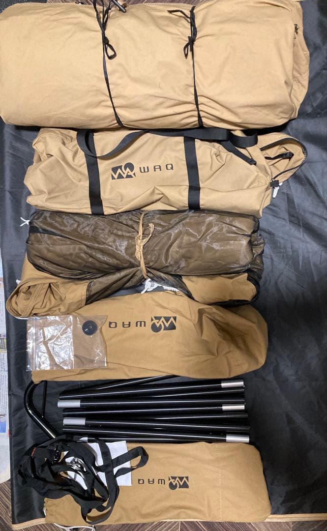 WAQ テント➕フロントW➕2又ポール