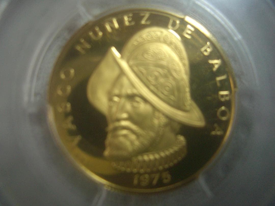 パナマ　１９７５ 100B　  バルボア像　PCGS PR-67 DCAM