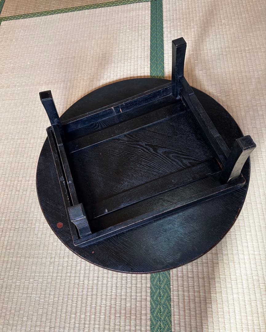 昭和レトロ　折りたたみ丸いちゃぶ台