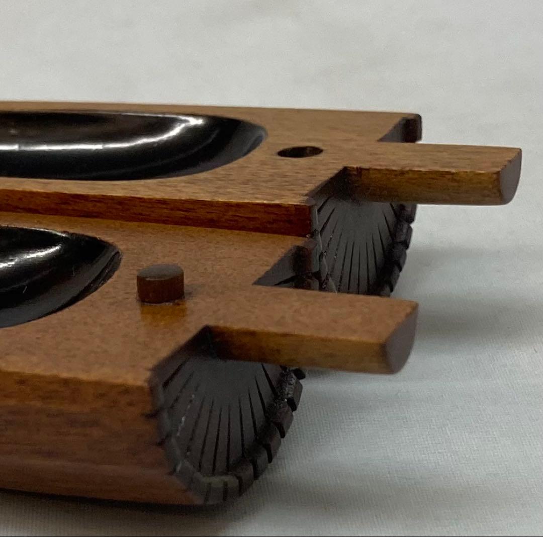 B252h 「末広香合」篠原如雪作　共布共箱　傘　木製　漆塗　讃岐　茶道具