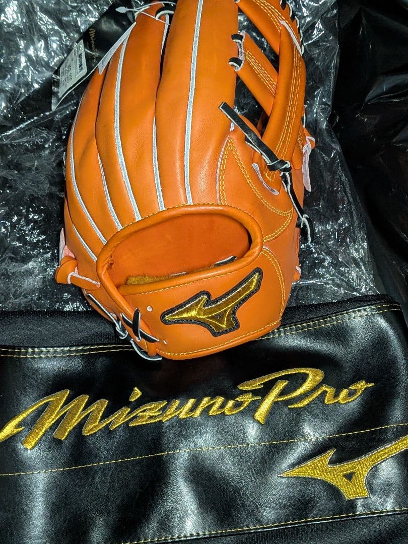 Mizuno Pro 硬式野球グローブ サイズ9 オレンジ