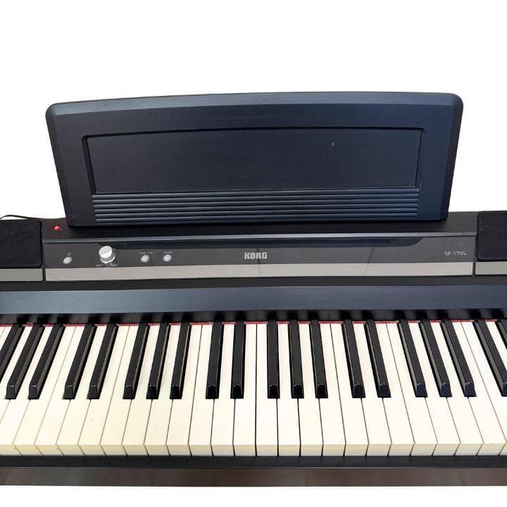 KORG 電子ピアノ SP-170S 88鍵 ブラック 動作確認済み 譜面台付き