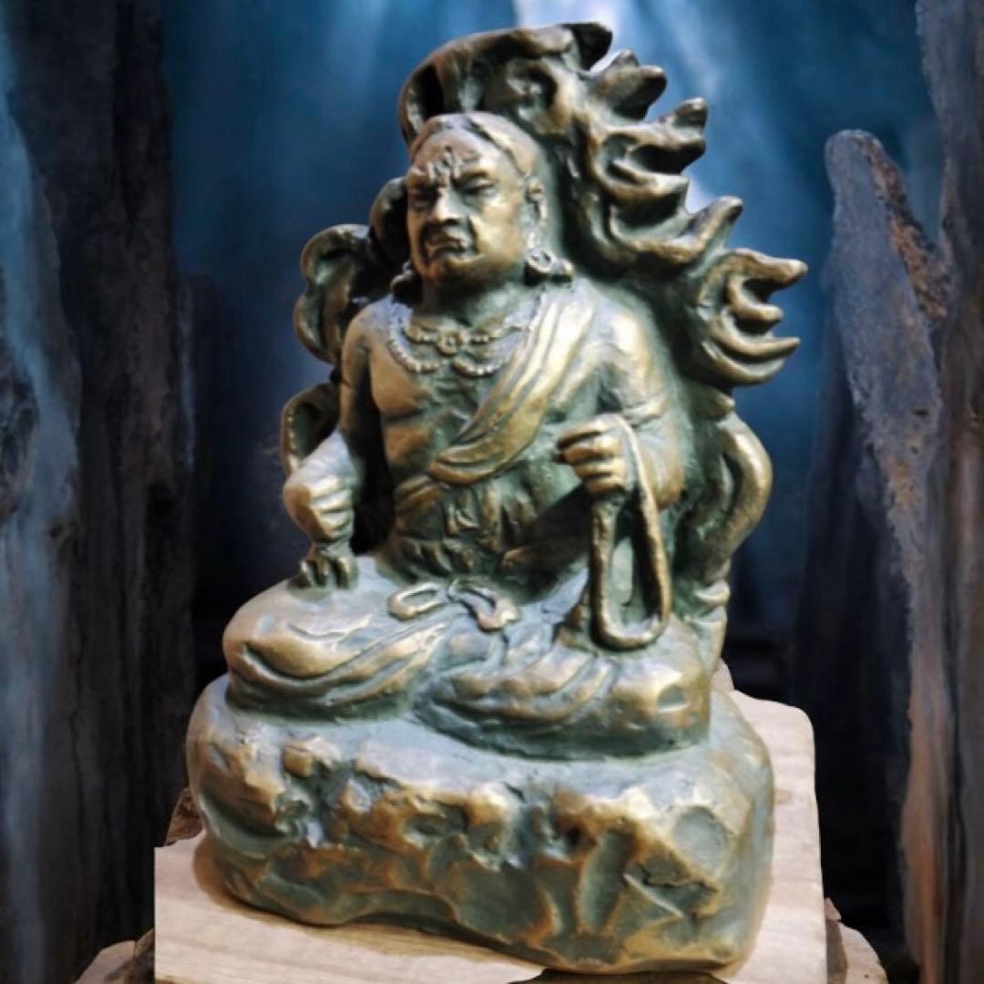 日本彫刻界巨匠　北村西望共箱　不動明王像！