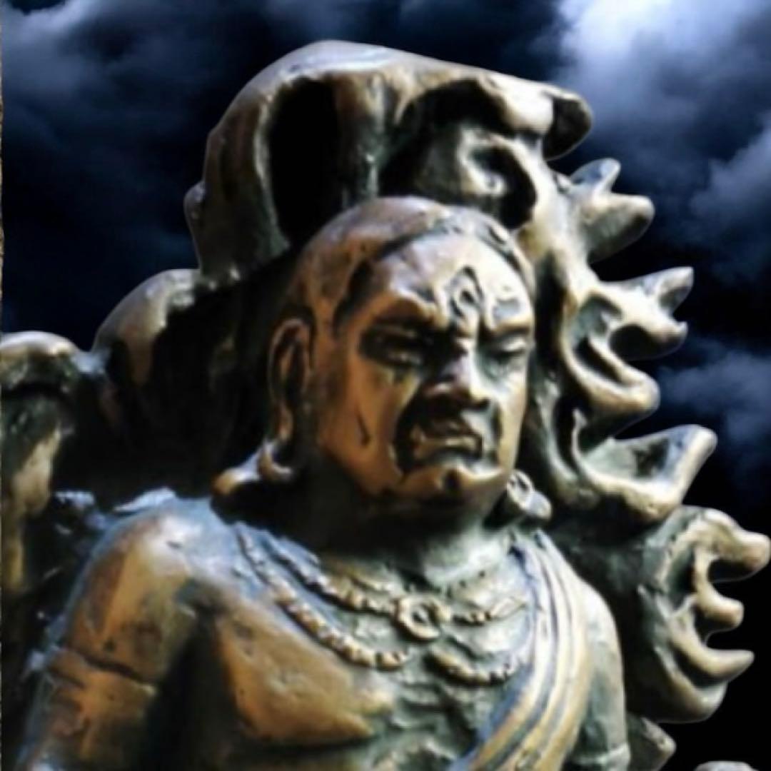 日本彫刻界巨匠　北村西望共箱　不動明王像！