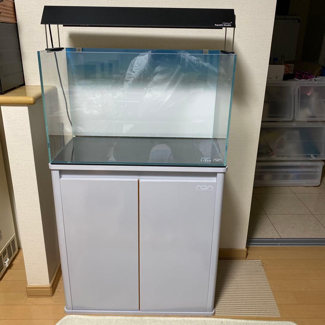 ADAキューブガーデン60 RGBライト ライトスクリーン 水槽台セット