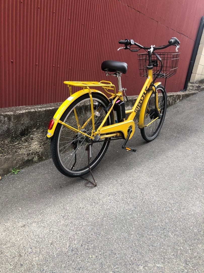 【京都発】電動アシスト自転車　ブリヂストン　　ステップクルーズ　黄色　26インチ