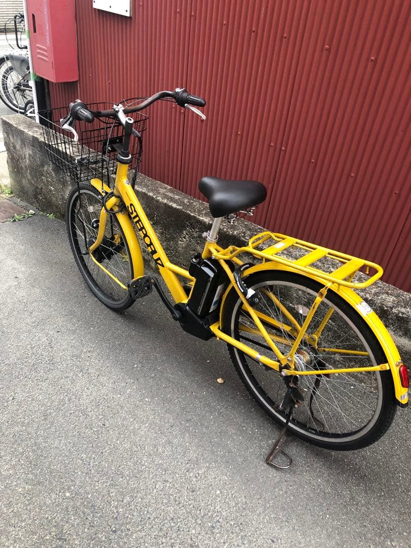【京都発】電動アシスト自転車　ブリヂストン　　ステップクルーズ　黄色　26インチ