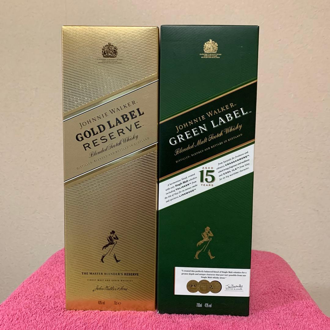 ジョニーウォーカー2種　ゴールド　グリーン　700ml ウイスキー