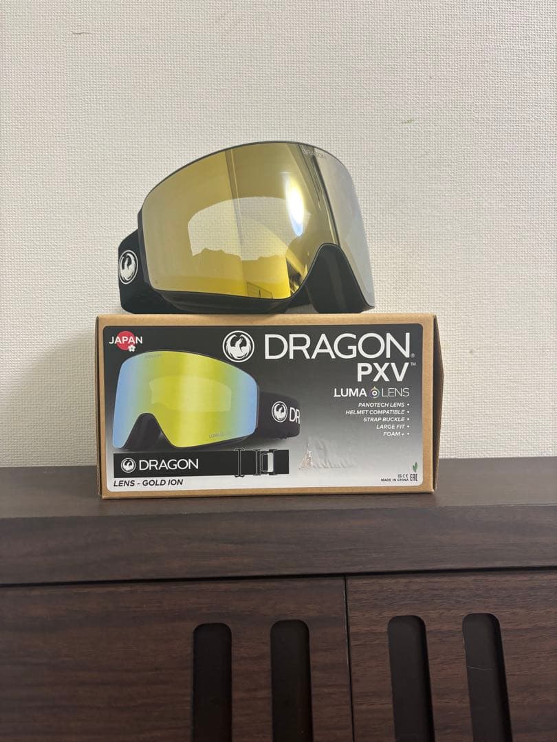 DRAGON PXV ゴーグル　LUMA LENS-GOLD lON
