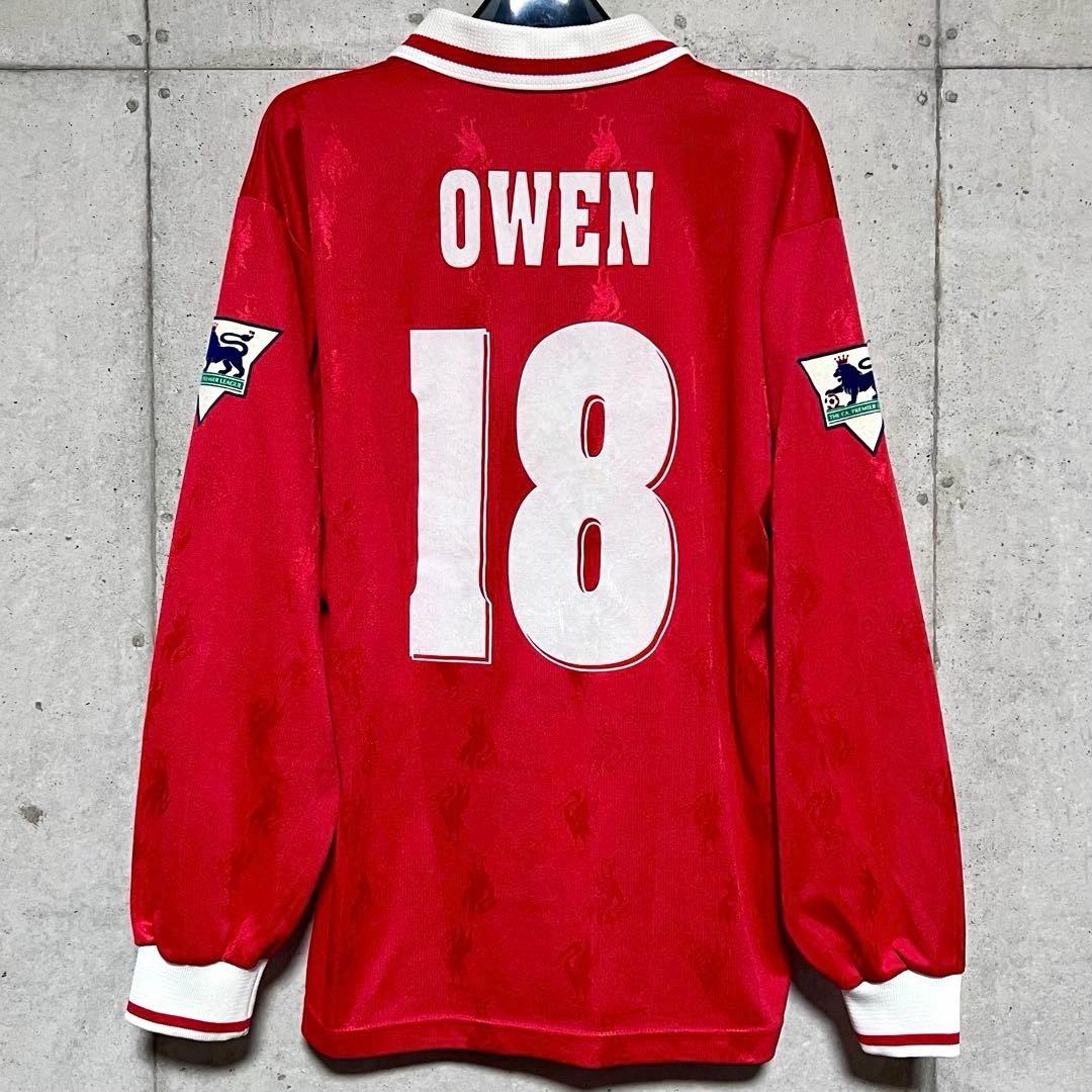 【当時物/長袖】96/97 リヴァプールFC ♯18 オーウェン【Lサイズ相当】
