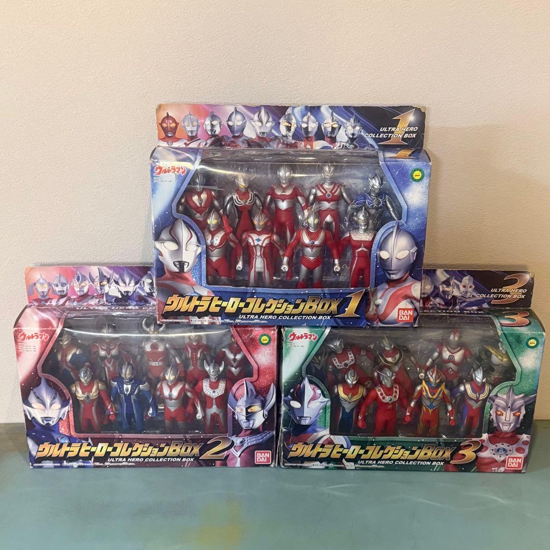 ウルトラヒーローコレクションボックス１，２，３セット