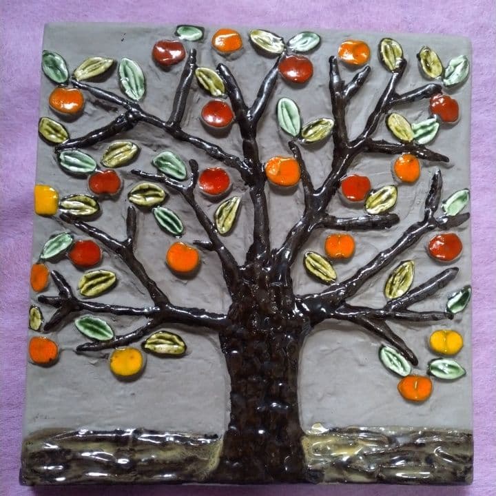 Jie Gantofta ジイ・ガントフタ リンゴの木 陶板 SWEDEN 新品