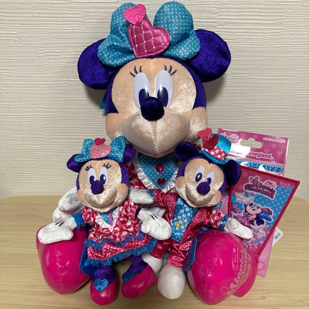 ミニー　ファンダーランド ミニパル ぬいぐるみ　ぬいば　ワッペン　セット