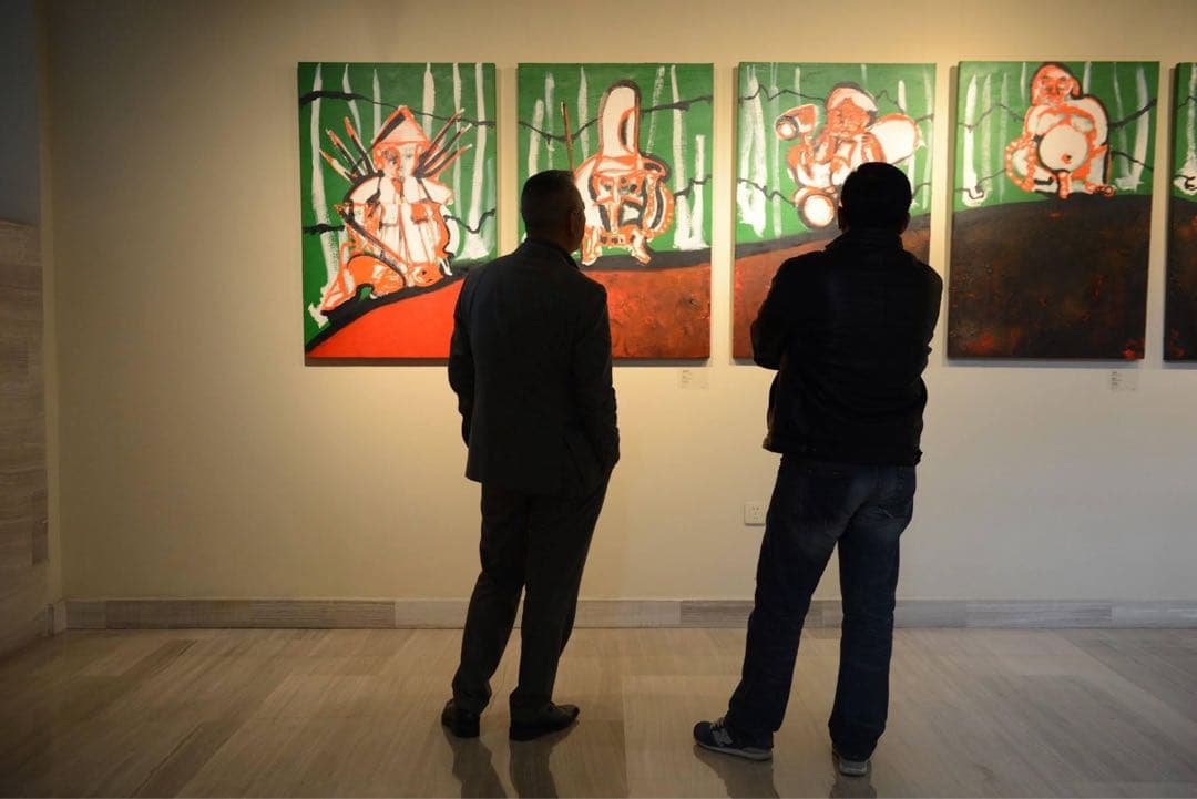 七福神　アート　アクリル作品7枚