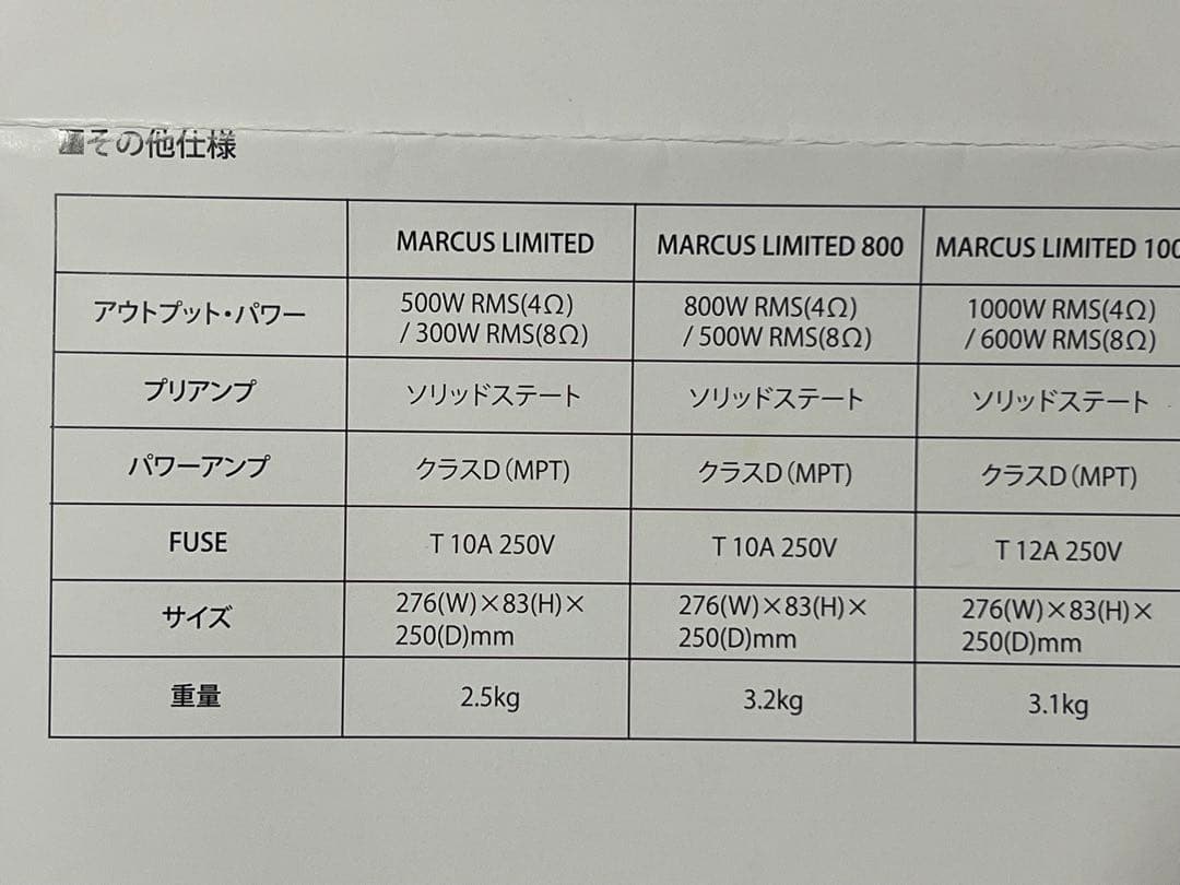 MARKBASS ( マークベース ) MARCUS LIMITED 500