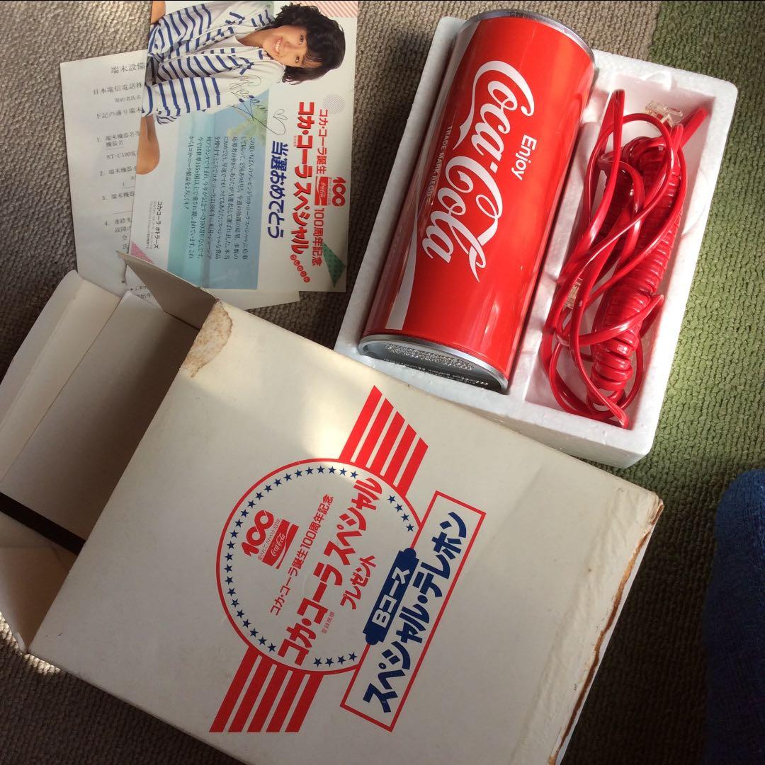 デッドストック コカコーラ100周年記念 缶型電話機 非売品 箱付 完品 未使用