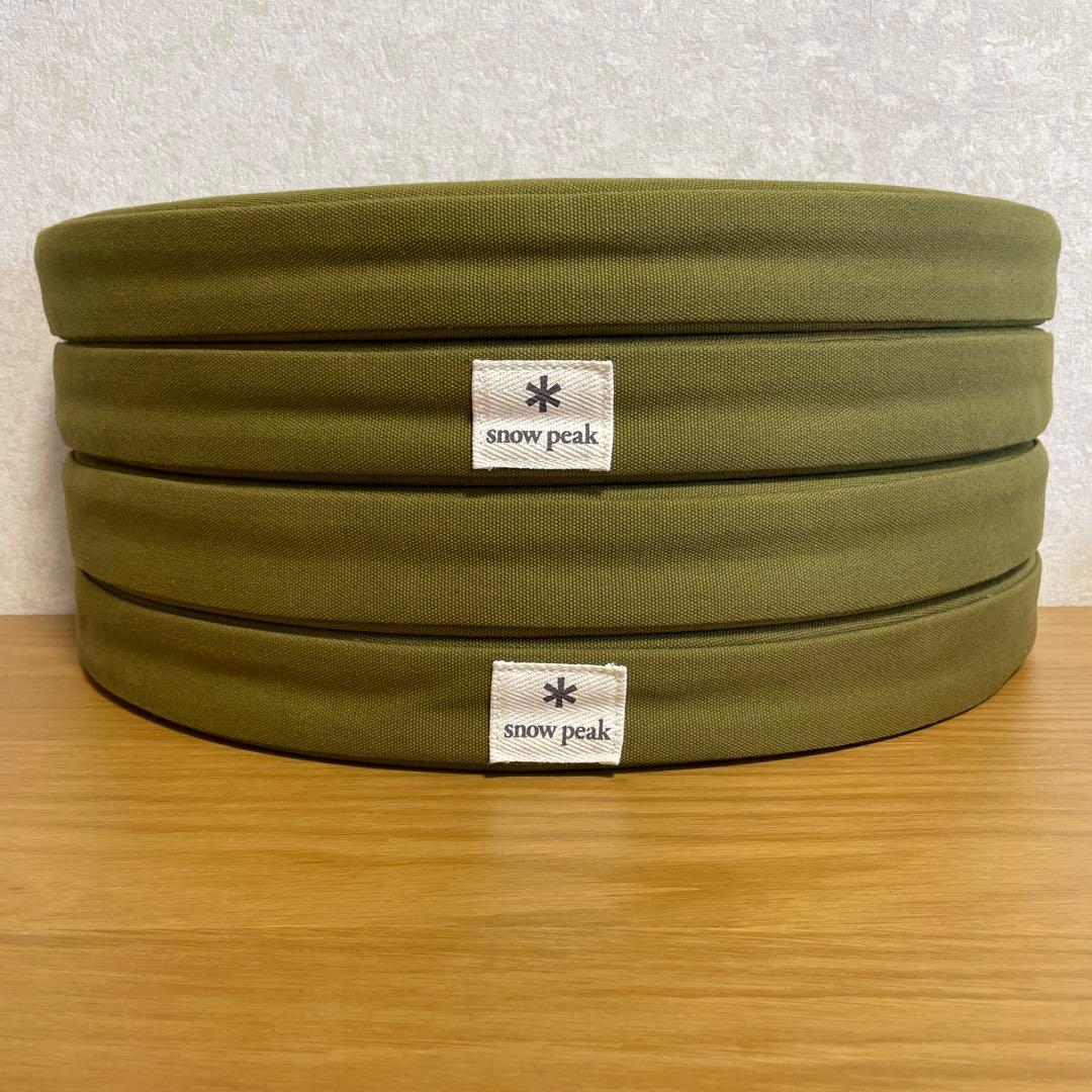 【2個セット】スノーピーク　ラウンジクッション グリーン 円形