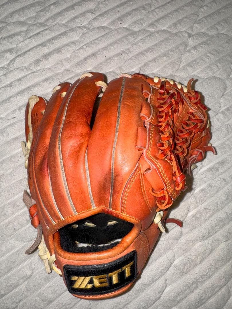 ゼット　プロステイタス　硬式グローブ　内野手用　ボースヒール締め　湯もみ　型付け