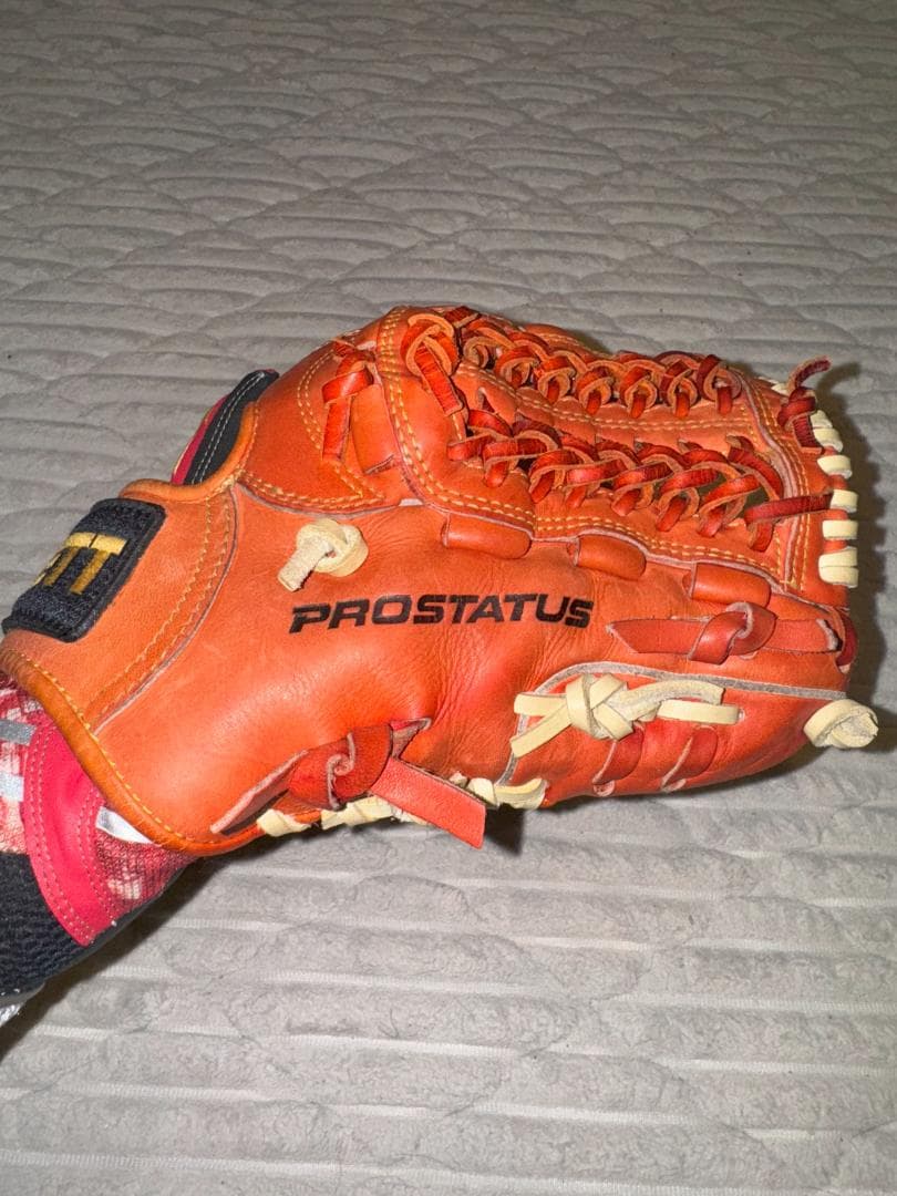 ゼット　プロステイタス　硬式グローブ　内野手用　ボースヒール締め　湯もみ　型付け