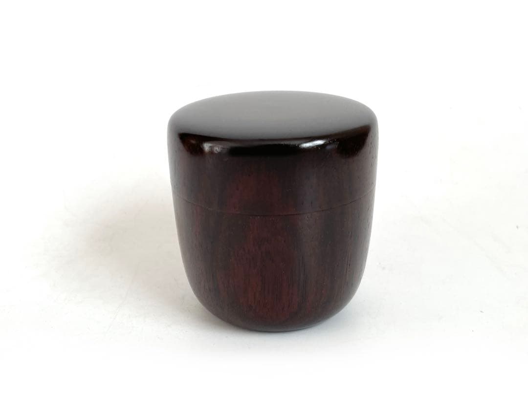 人間国宝　川北良造　紫檀造　中棗　棗　共箱　茶器　茶入　木工芸