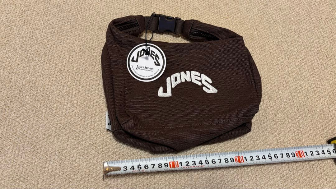 JONES ブラウン ゴルフカートバッグ　ロゴ刺繍付