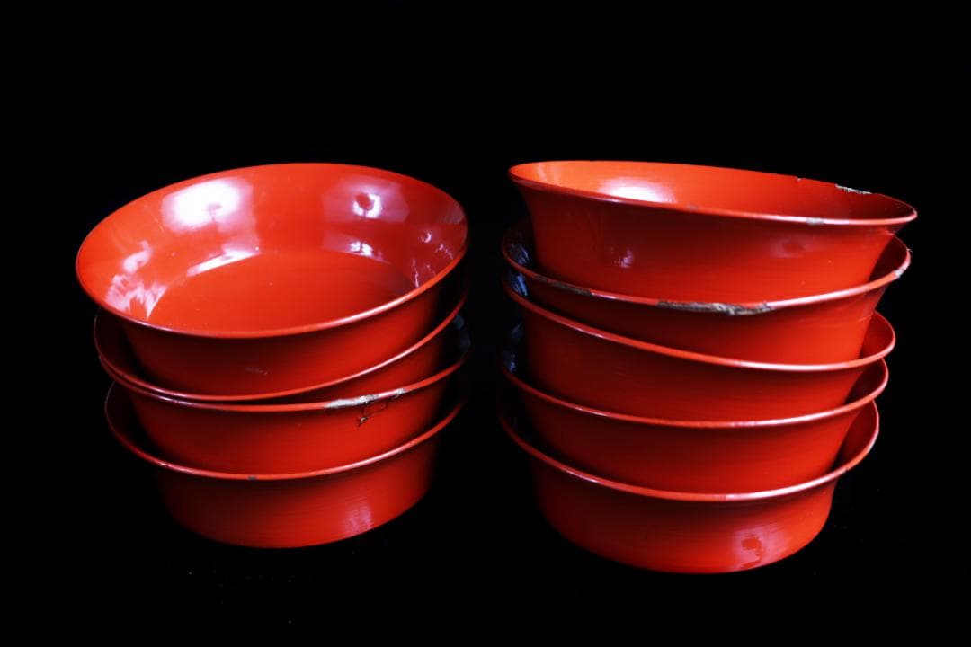 塗師橘屋友七 木皿 19枚 銘々皿 菓子皿 共箱