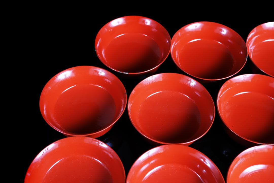 塗師橘屋友七 木皿 19枚 銘々皿 菓子皿 共箱