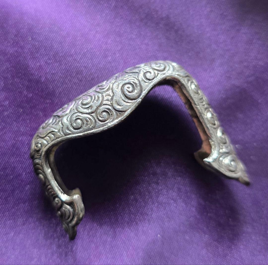 時代武具 銀地四分之一 雲図 鐺