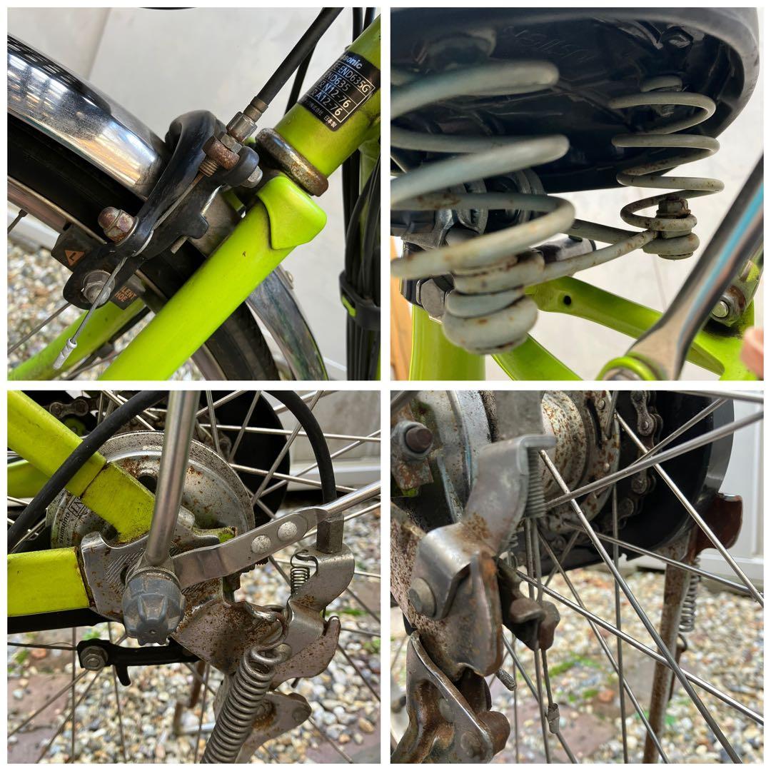 電動アシスト自転車 パナソニック ビビ・DXグリーン 26インチ 前後籠付き