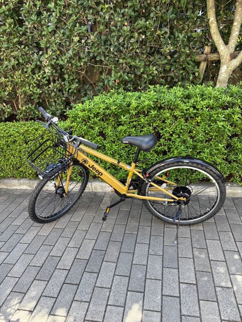 【とんすけ】Jeep ジープ　自転車 24インチ キャメル