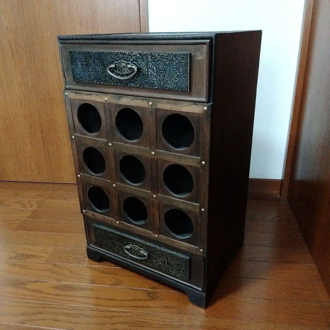 ワインラック　レトロ/ヴィンテージ　古民家/蔵出し/古道具　希少　シェルフ