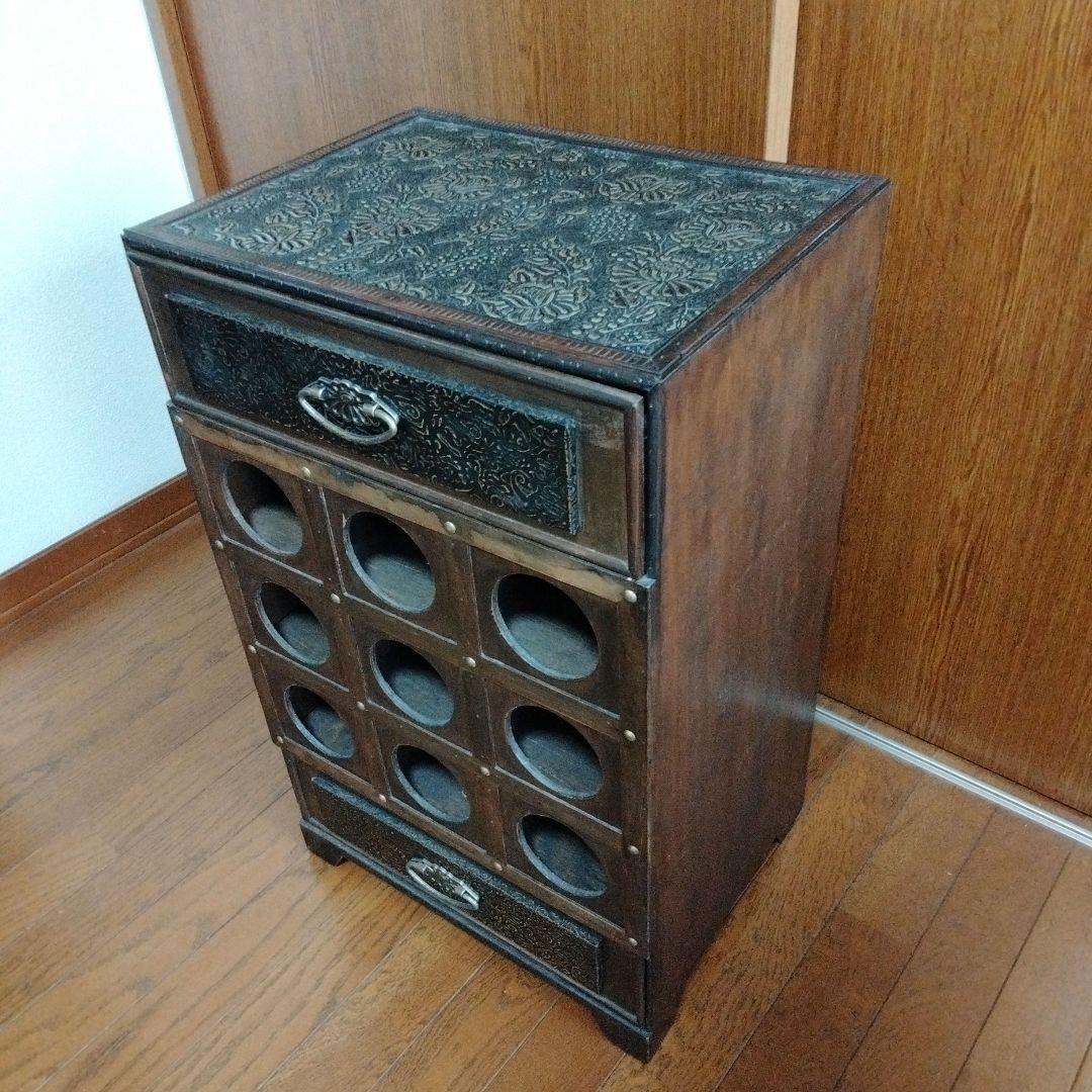 ワインラック　レトロ/ヴィンテージ　古民家/蔵出し/古道具　希少　シェルフ