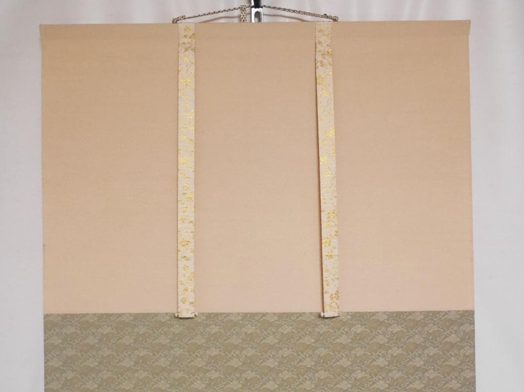 【良品】春用掛軸　桜　さくら◆絹本　肉筆　共箱付　日本画　美術品　花鳥　掛軸