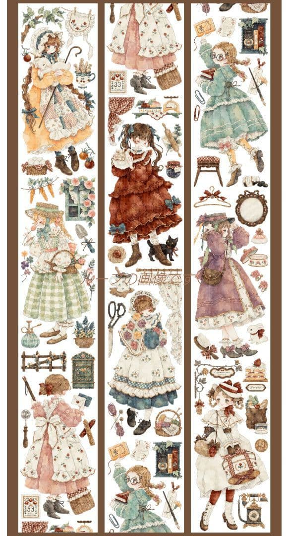 ✩再販✩J621＃纤手遥望(水晶)Shine切り売り海外人物マステ女の子