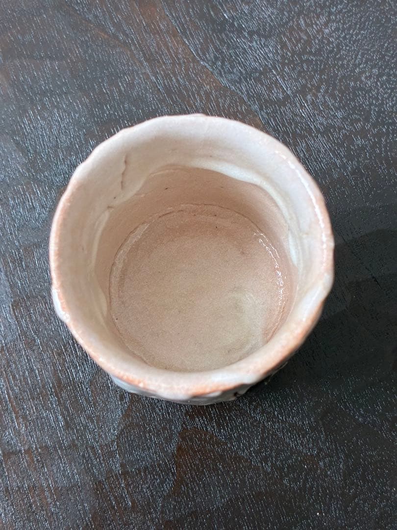 鈴木伸治　穴窯志野　ぐい呑み