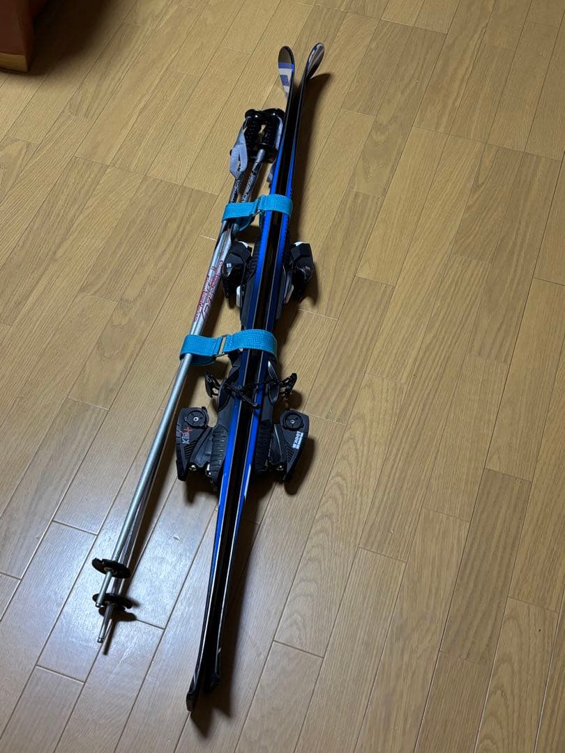 スキーストックセット 130cm 青/黒