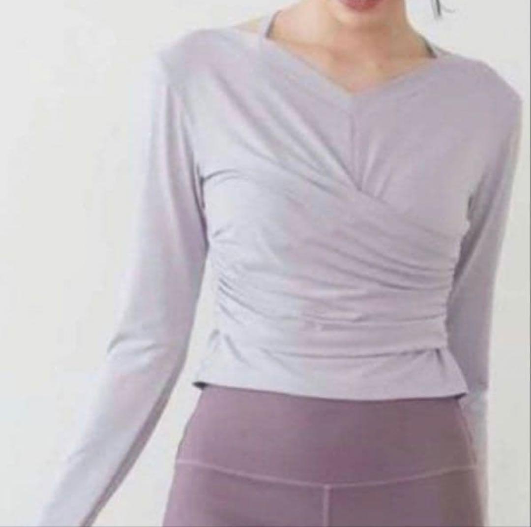 Rintosull カップ付ギャザークロスロングスリーブトップスS 未開封