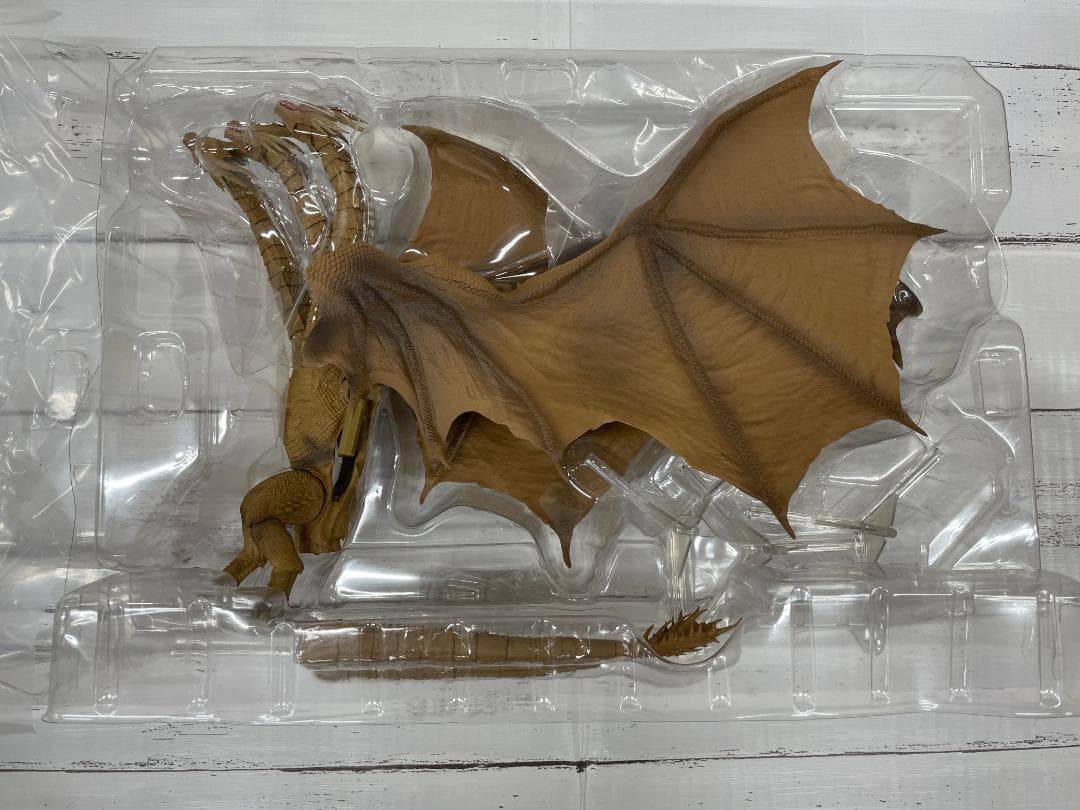 ◆美品◆S.H.モンスターアーツ ゴジラ キングギドラ (2019) ②